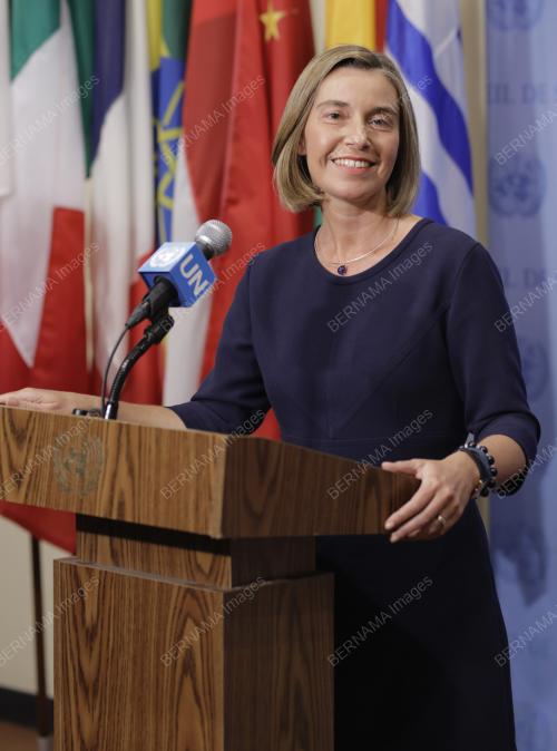 Federica Mogherini from EU Presser at UN