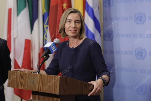 Federica Mogherini from EU Presser at UN