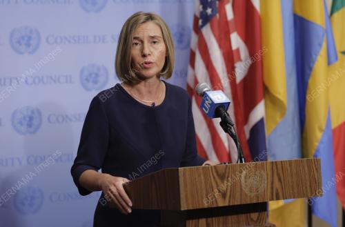 Federica Mogherini from EU Presser at UN