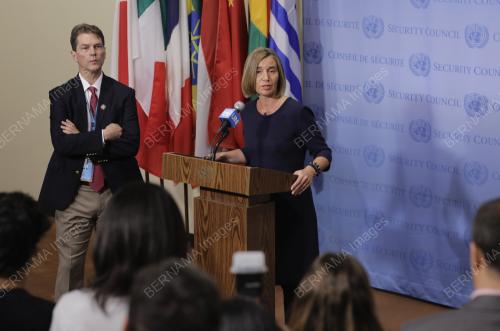 Federica Mogherini from EU Presser at UN
