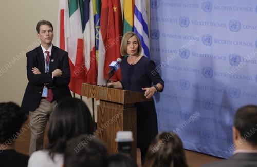 Federica Mogherini from EU Presser at UN