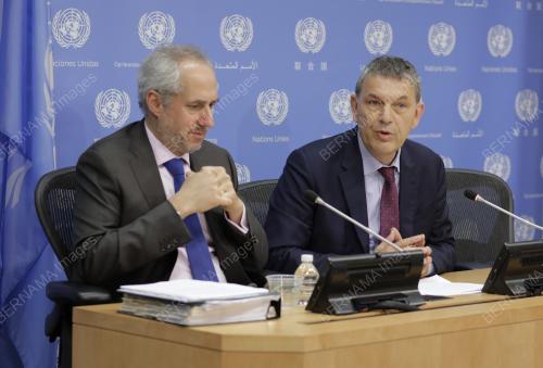 Presser by Philippe Lazzarini today at UN