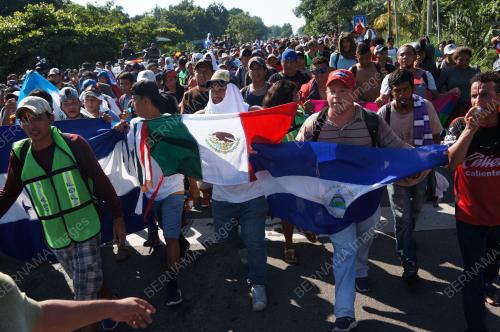Central American migrants on their way to the USA
