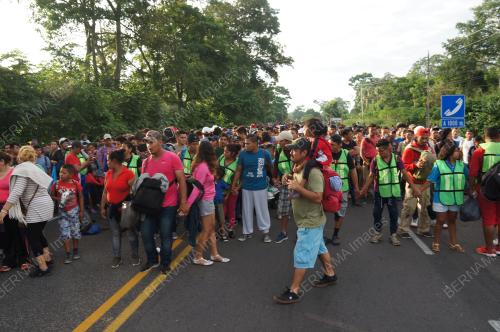 Central American migrants on their way to the USA