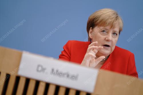 German Chancellor Angela Merkel press conference in Berlin
