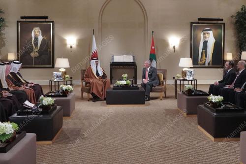 Emir of Qatar in Jordan
