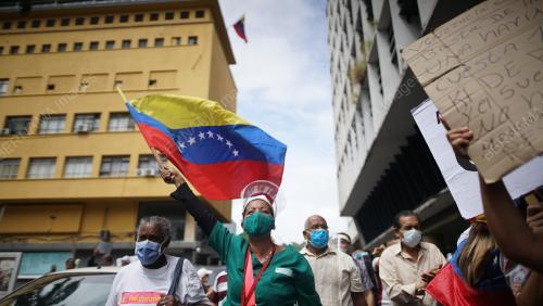 Health workers protest in Venezuela
