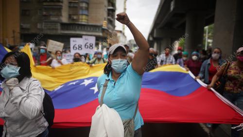 Health workers protest in Venezuela