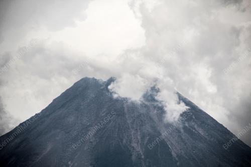 Mount Merapi volcano in Indonesia