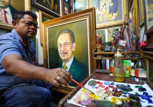 LUKISAN POTRAIT ANUAR IBRAHIM