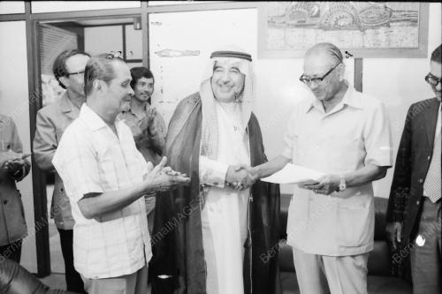 TUNKU ABDUL RAHMAN RECEIVES CHEQUE