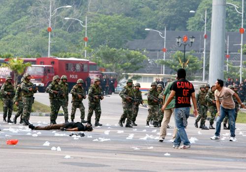 DEMONTRASI KETENTERAMAN AWAM ATM/PDRM