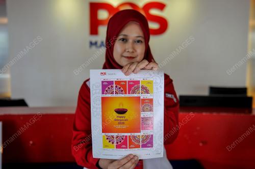 POS MALAYSIA PERKENAL KOLEKSI SETEM DEKORASI KOLAM DEEPAVALI