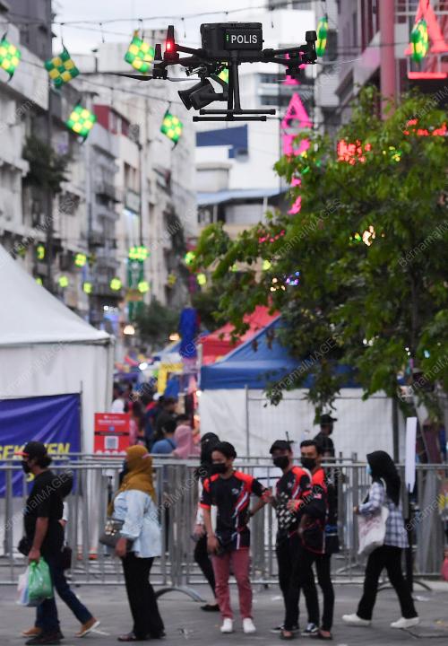 TINJAUAN DRONE PDRM - BAZAR AIDILFITRI JALAN T.A.R