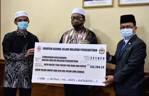 MAJLIS PENYERAHAN MOCK CHEQUE SUMBANGAN AID4LEBANON MASJID-MASJID SELURUH WILAYAH PERSEKUTUAN