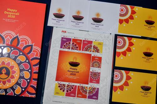 POS MALAYSIA PERKENAL KOLEKSI SETEM DEKORASI KOLAM DEEPAVALI