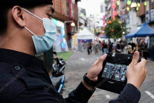 TINJAUAN DRONE PDRM - BAZAR AIDILFITRI JALAN T.A.R