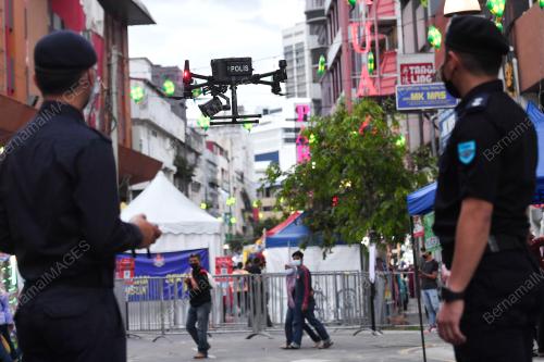 TINJAUAN DRONE PDRM - BAZAR AIDILFITRI JALAN T.A.R