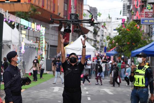 TINJAUAN DRONE PDRM - BAZAR AIDILFITRI JALAN T.A.R