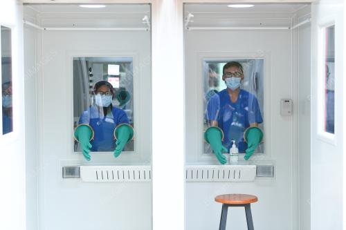 COMBAT CORONA VIRUS MOBILE TEST UNIT