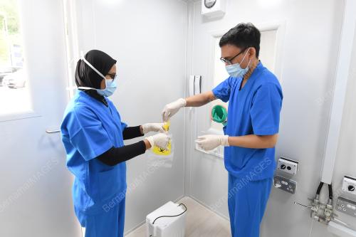 COMBAT CORONA VIRUS MOBILE TEST UNIT