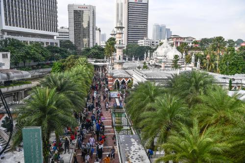 SOLAT AIDILFITRI DI MASJID JAMEK