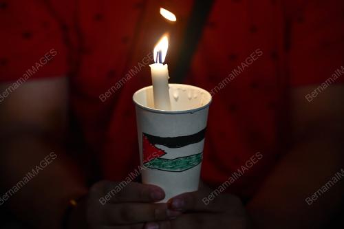 PROTES SENYAP PEDULI RAFAH