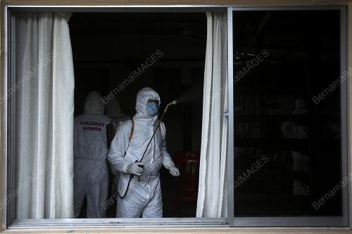 OPERASI SANITASI PASUKAN HAZMAT JABATAN BOMBA DAN PENYELAMAT NS