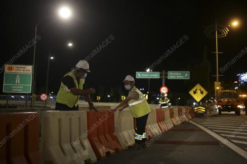LALUAN KELUAR KE LEBUHRAYA SELATAN DITUTUP