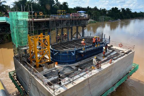 PEMBINAAN JAMBATAN ECRL DALAM