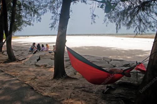 BEREHAT BAWAH POKOK AKIBAT CUACA PANAS