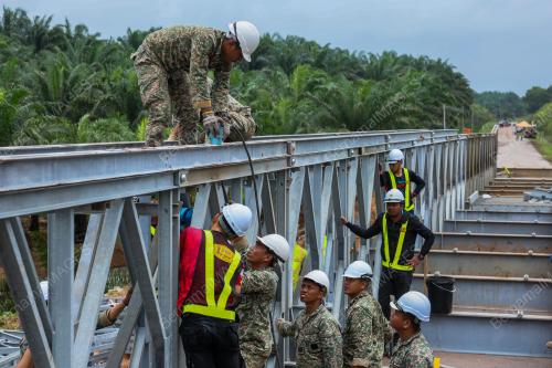 JKR & ATM BERGANDING BAHU SIAPKAN JAMBATAN BAILEY