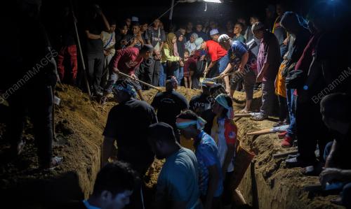 PENGEBUMIAN MANGSA KEMALANGAN