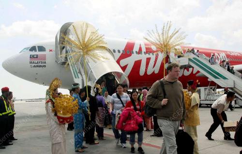 AIR ASIA MAIDEN FLIGHT FROM LONDON