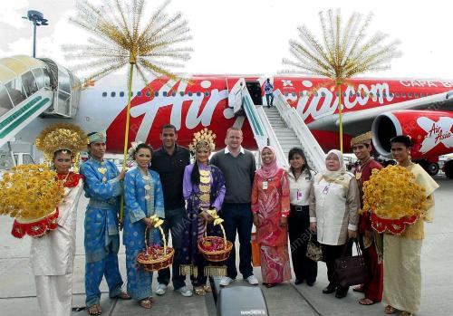 AIR ASIA MAIDEN FLIGHT FROM LONDON