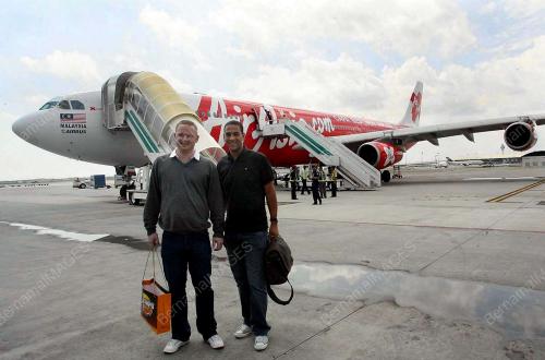 AIR ASIA MAIDEN FLIGHT FROM LONDON