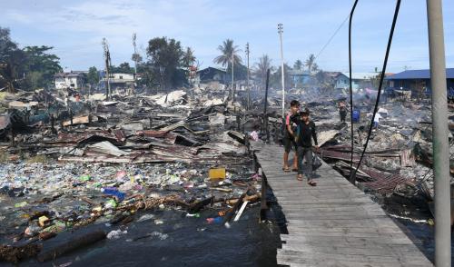 KEBAKARAN PERKAMPUNGAN TANJUNG ARU