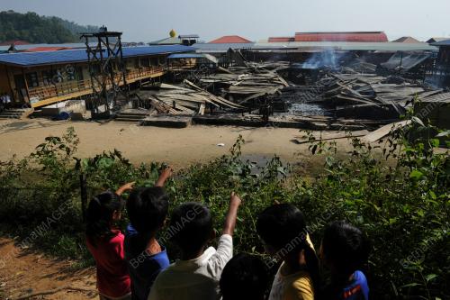 KEBAKARAN SMK PULAU GAYA