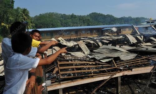 KEBAKARAN SMK PULAU GAYA