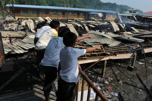 KEBAKARAN SMK PULAU GAYA