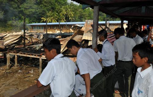 KEBAKARAN SMK PULAU GAYA