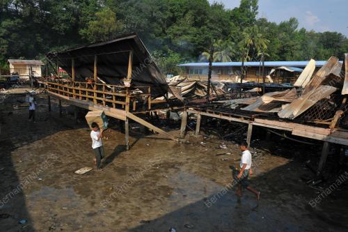 KEBAKARAN SMK PULAU GAYA