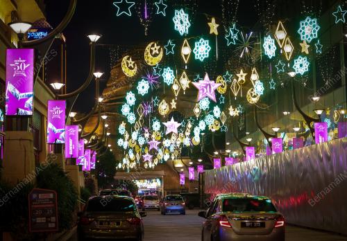 HIASAN LAMPU LED AIDILFITRI DI SUNWAY CITY