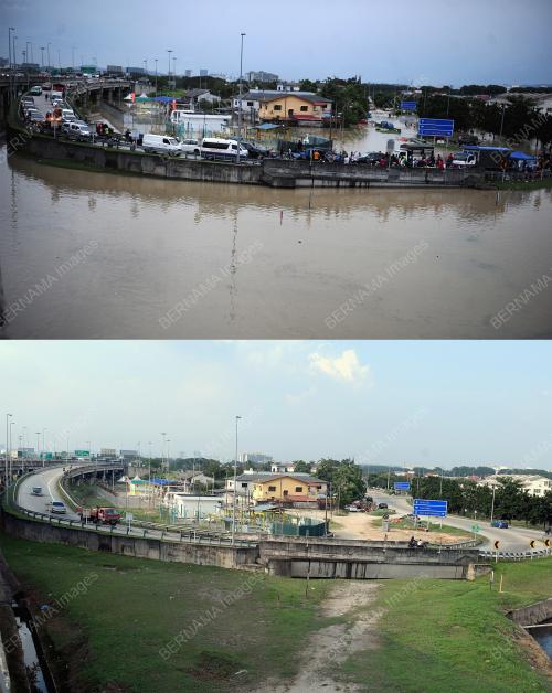 KOMBINASI GAMBAR KEJADIAN BANJIR DAN SELEPAS BANJIR