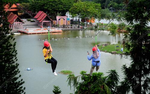 KEMUDAHAN SUKAN BARU ZIP LINE DI SHAH ALAM