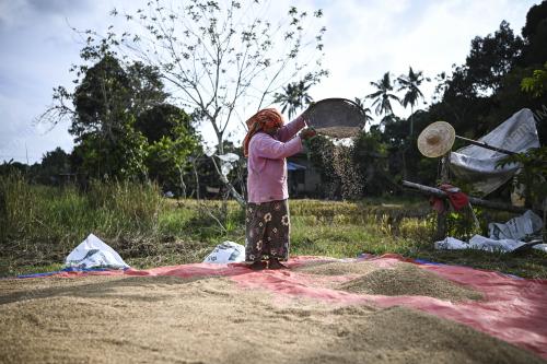 PROSES MENAMPI PADI